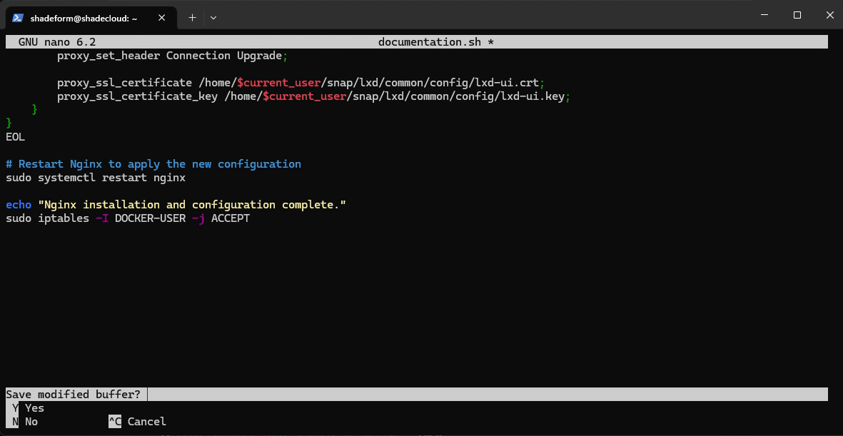 Save script file