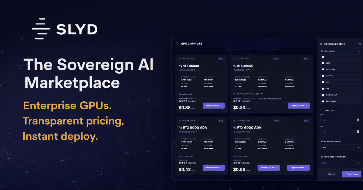 Slyd In SLYD Marketplace | Compute, Apps, Hardware & Power | SLYD